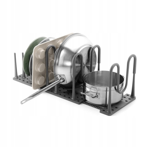 Adjustable Dish Organizer for Drawer, Shelf, Kitchen Grey PEGGY XX
