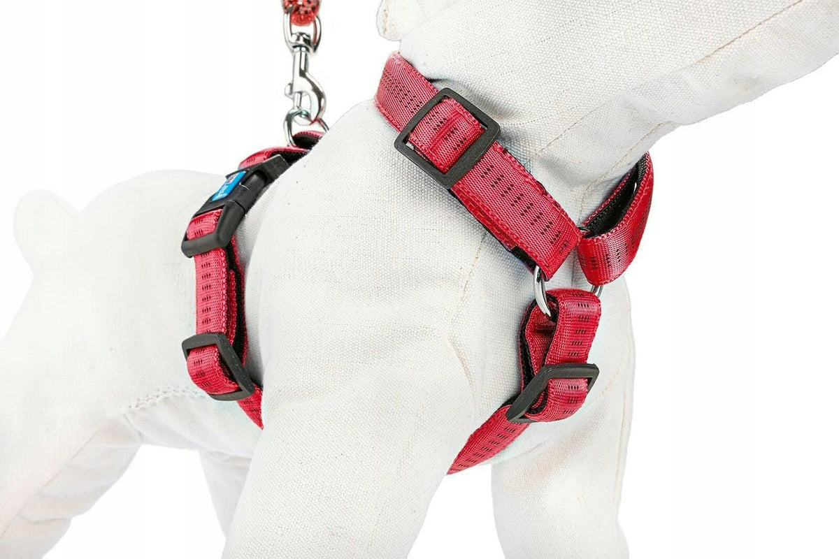 Adjustable Dog Harness Soft Style M red