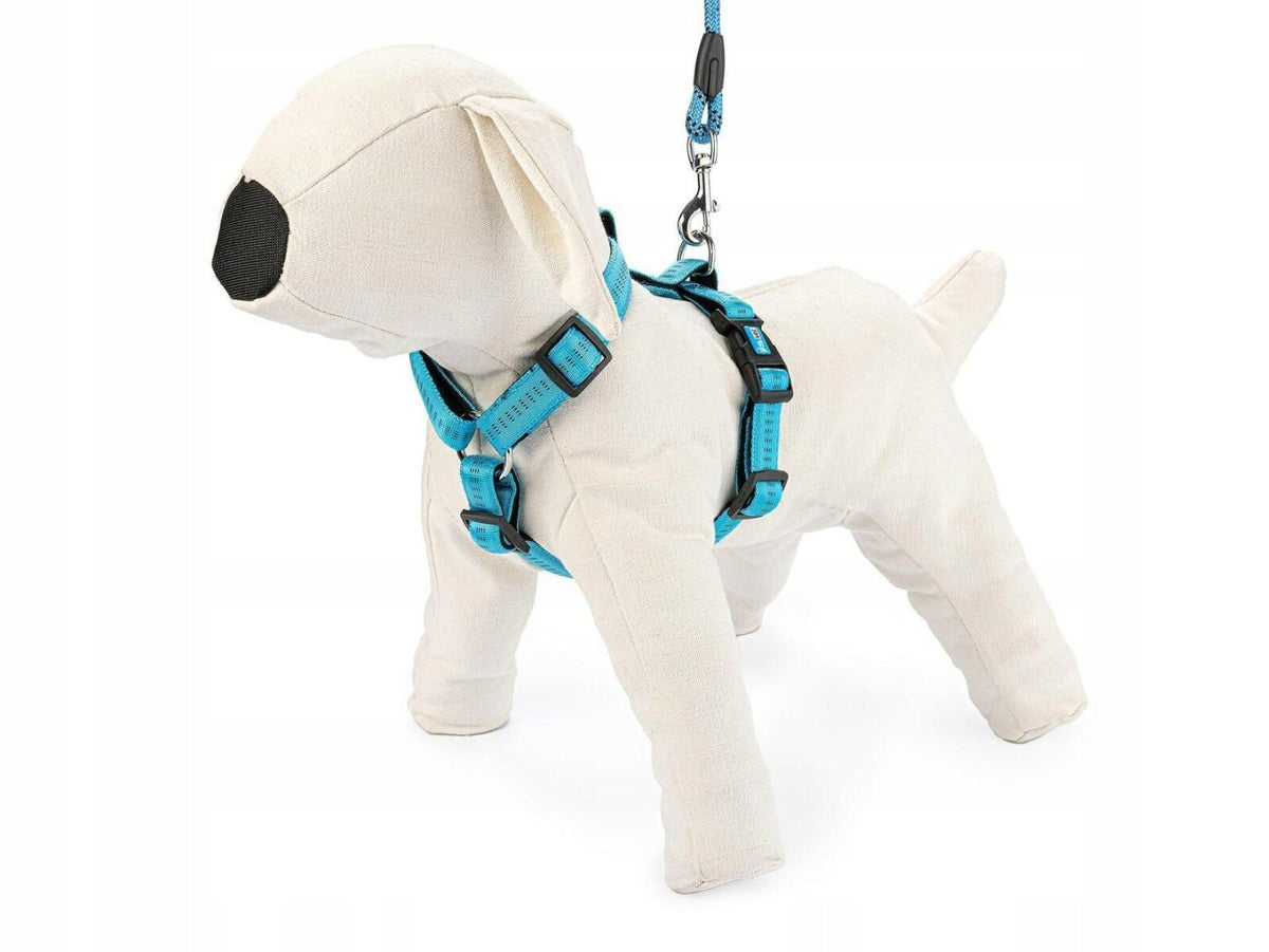 Adjustable Dog Harness Soft Style S blue Packaging status original