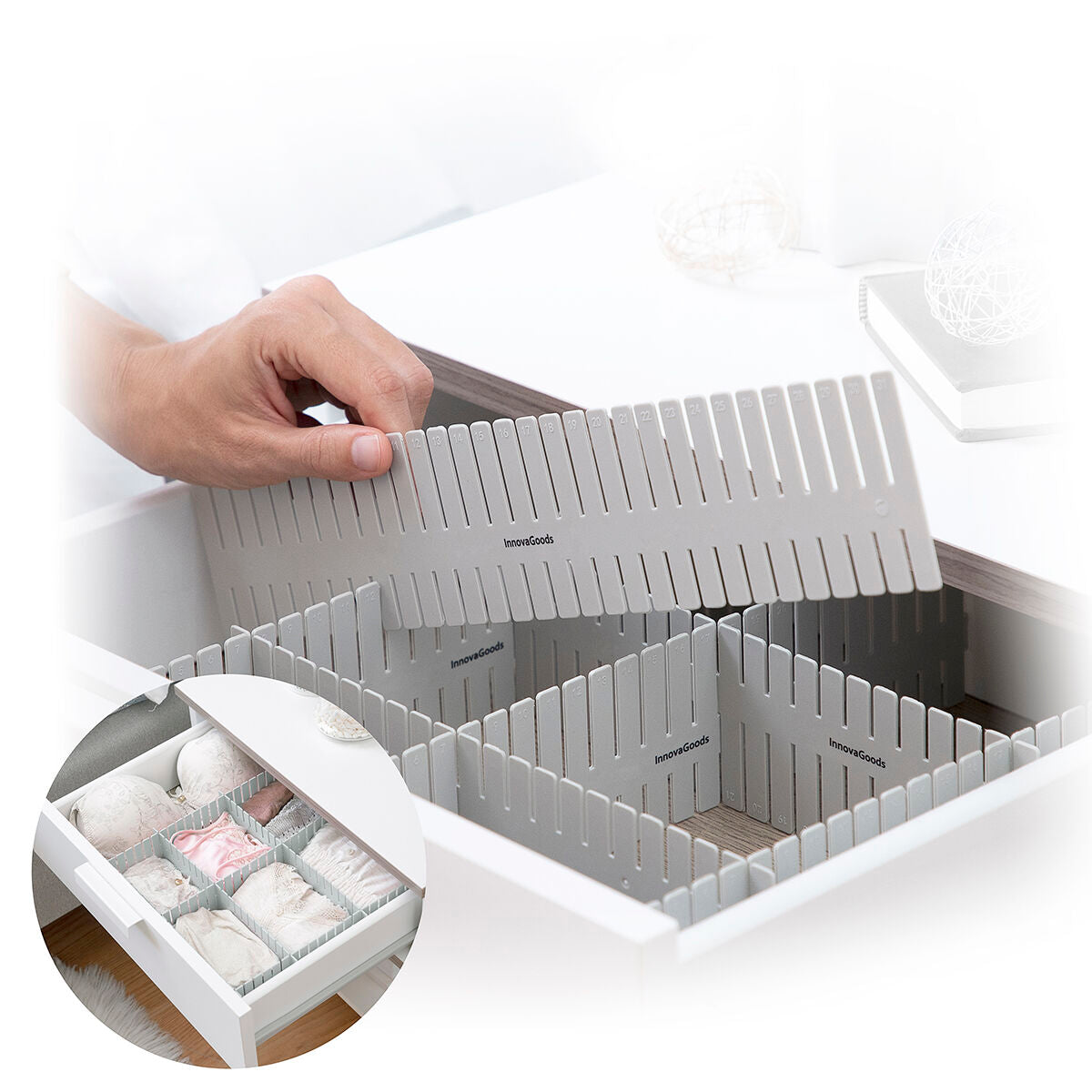 Adjustable Drawer Organizer Condor InnovaGoods 16 pieces