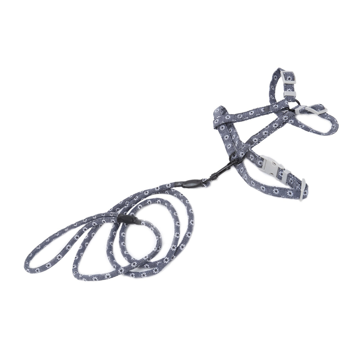 Adjustable Japanese Style Cat Harness Leash Set Traction in QW