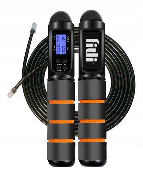 Adjustable Jump Rope with Counter Steel with Cossfit Fitness LCD Bearings Packaging status original