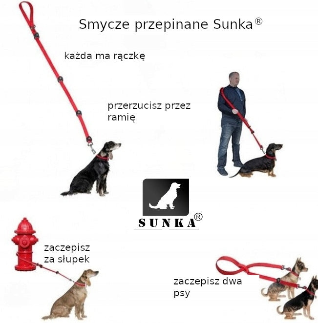 Adjustable Lanyard 25mm 5m Strong for Medium Dog Various Designs Brand Sunka