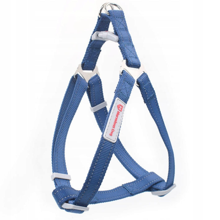 Adjustable MILTON harness for a dog L BLUE 55-78