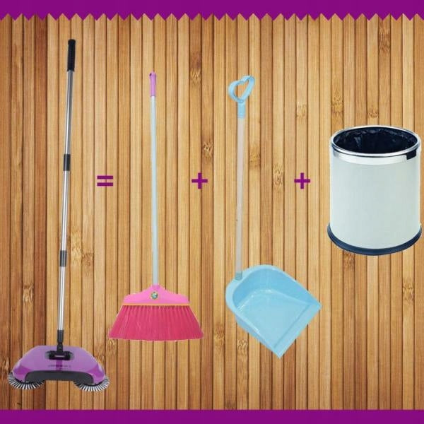 Adjustable Push Sweeping Machine Three in One Broom Red Packaging status original