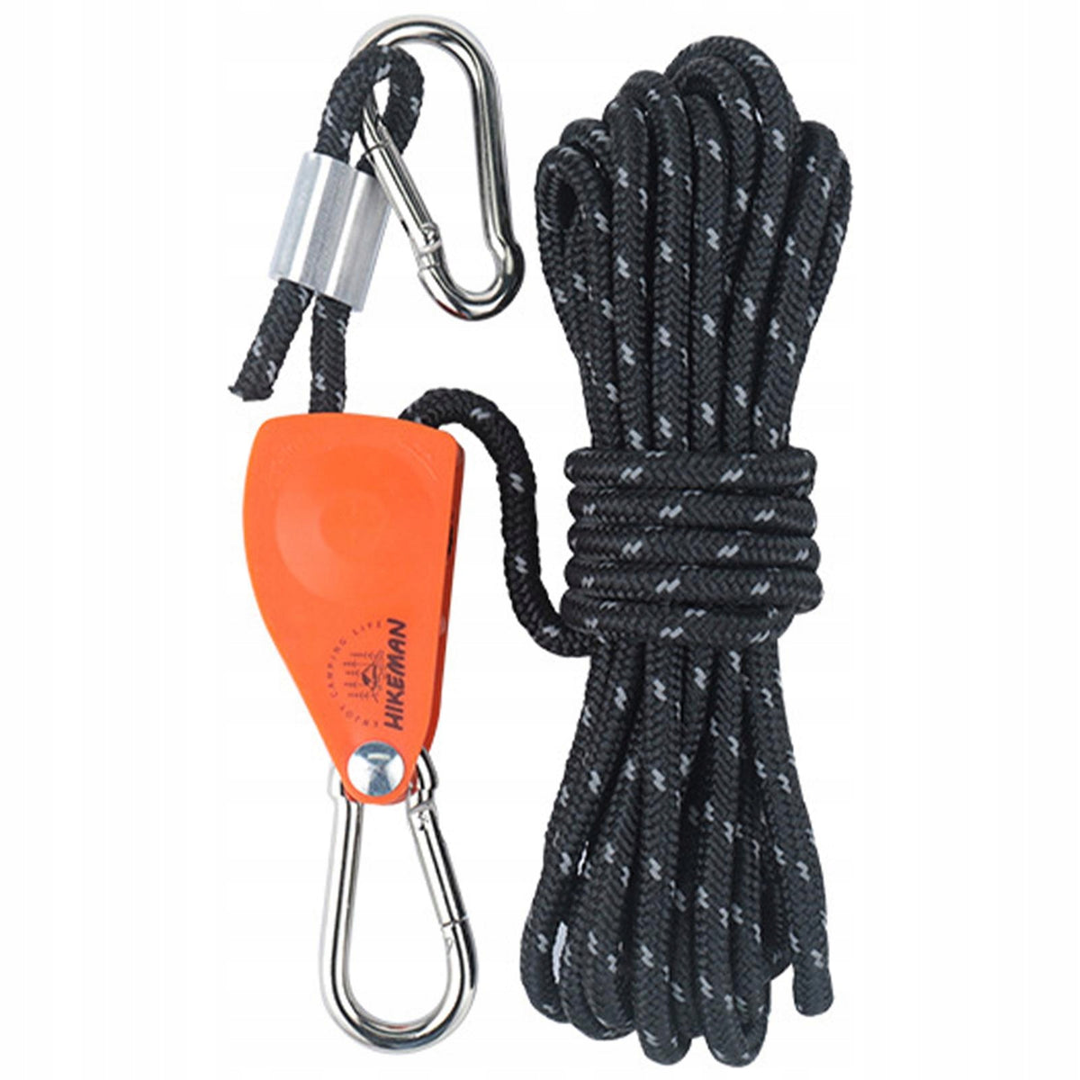 Adjustable Ratchet Pulley, Rope Hanger, Light Pulley 6mm 5m Black