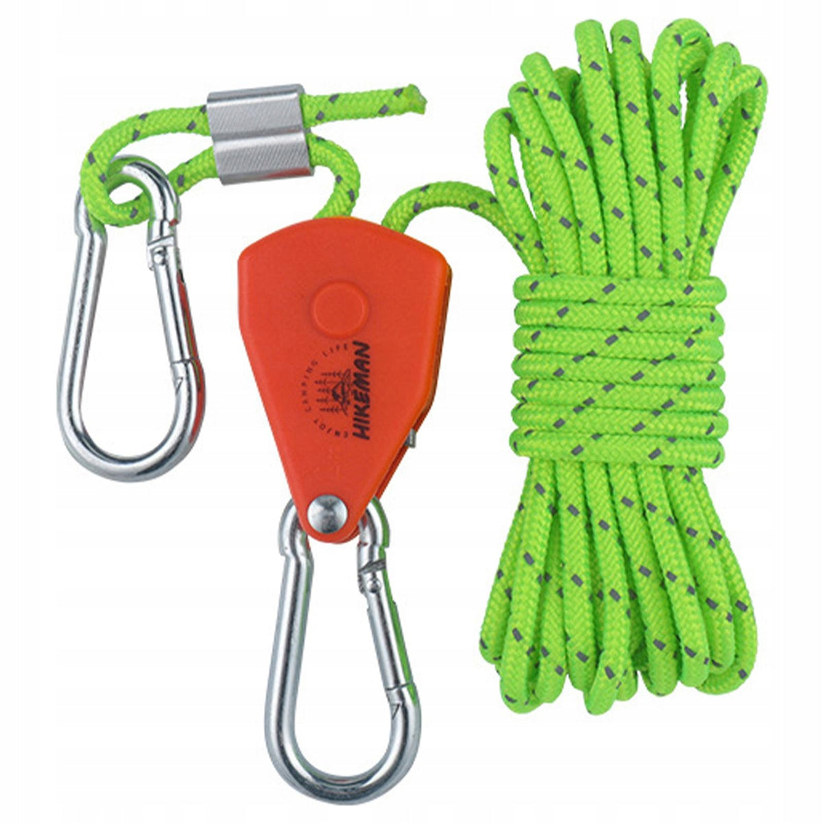 Adjustable Ratchet Pulley, Rope Hanger, Pulley 4mm 4m Light Green Packaging status original