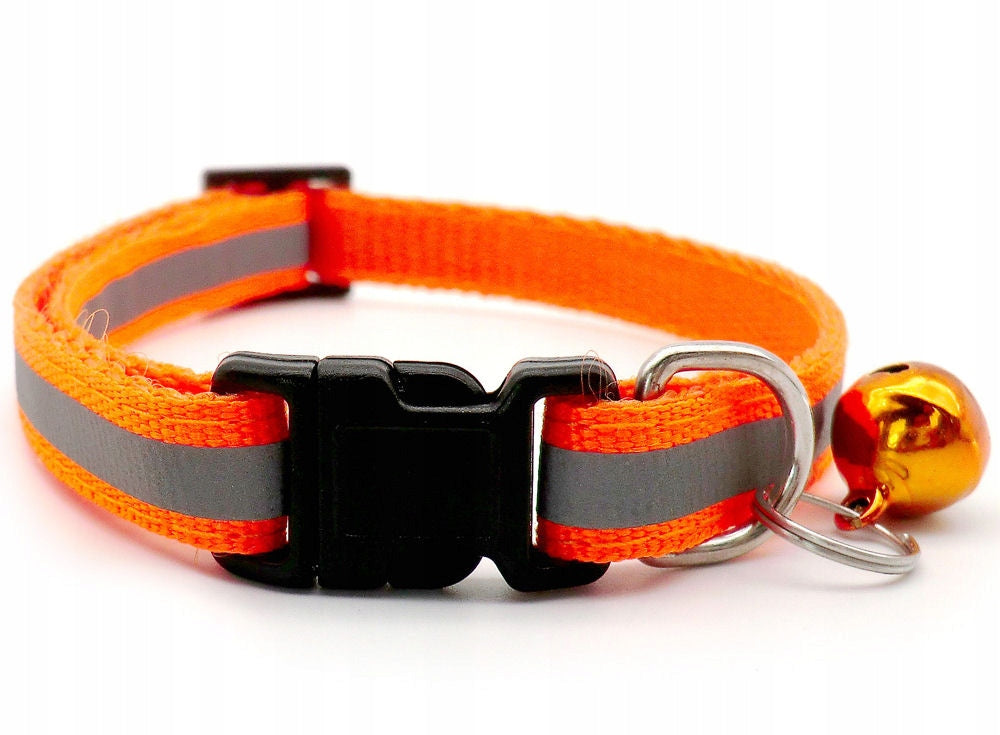 Adjustable Reflective Collar for Cat and Dog with Bell Color multicolor