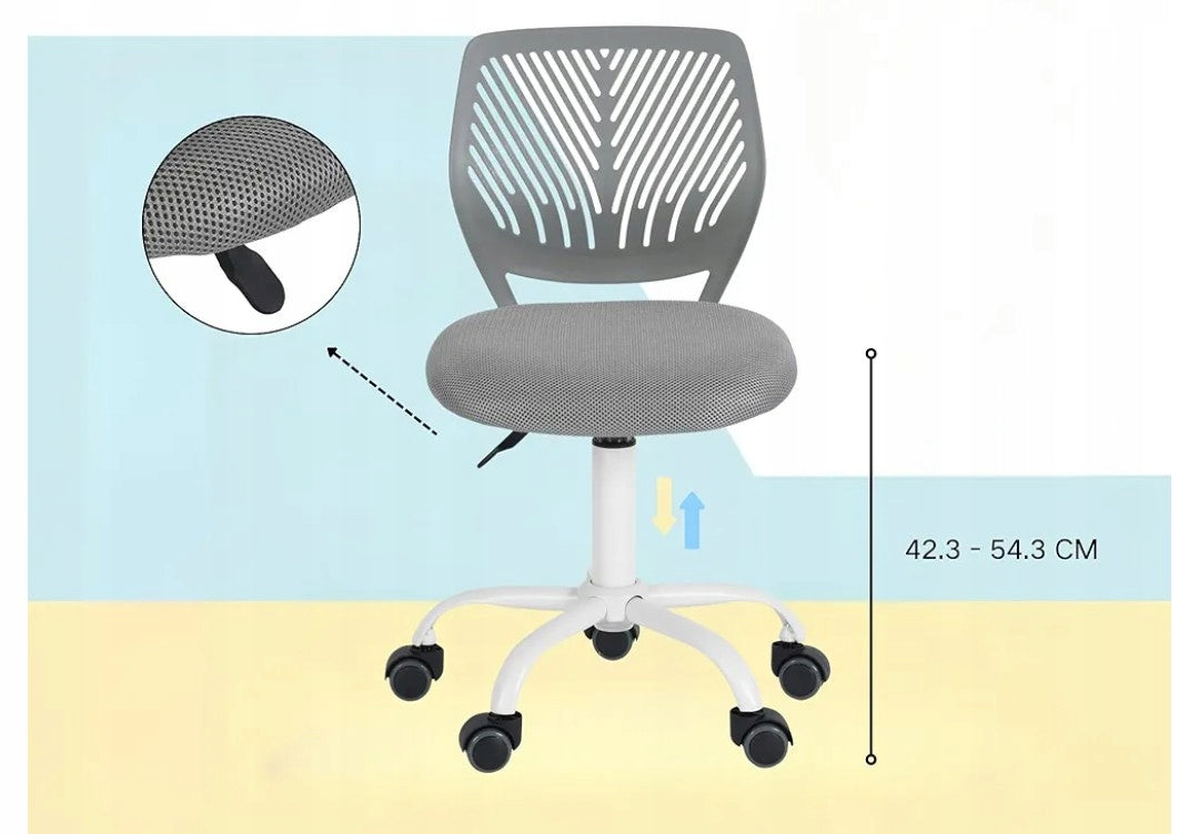 Adjustable Swivel Chair, Homy Casa, Gray Brand no brand