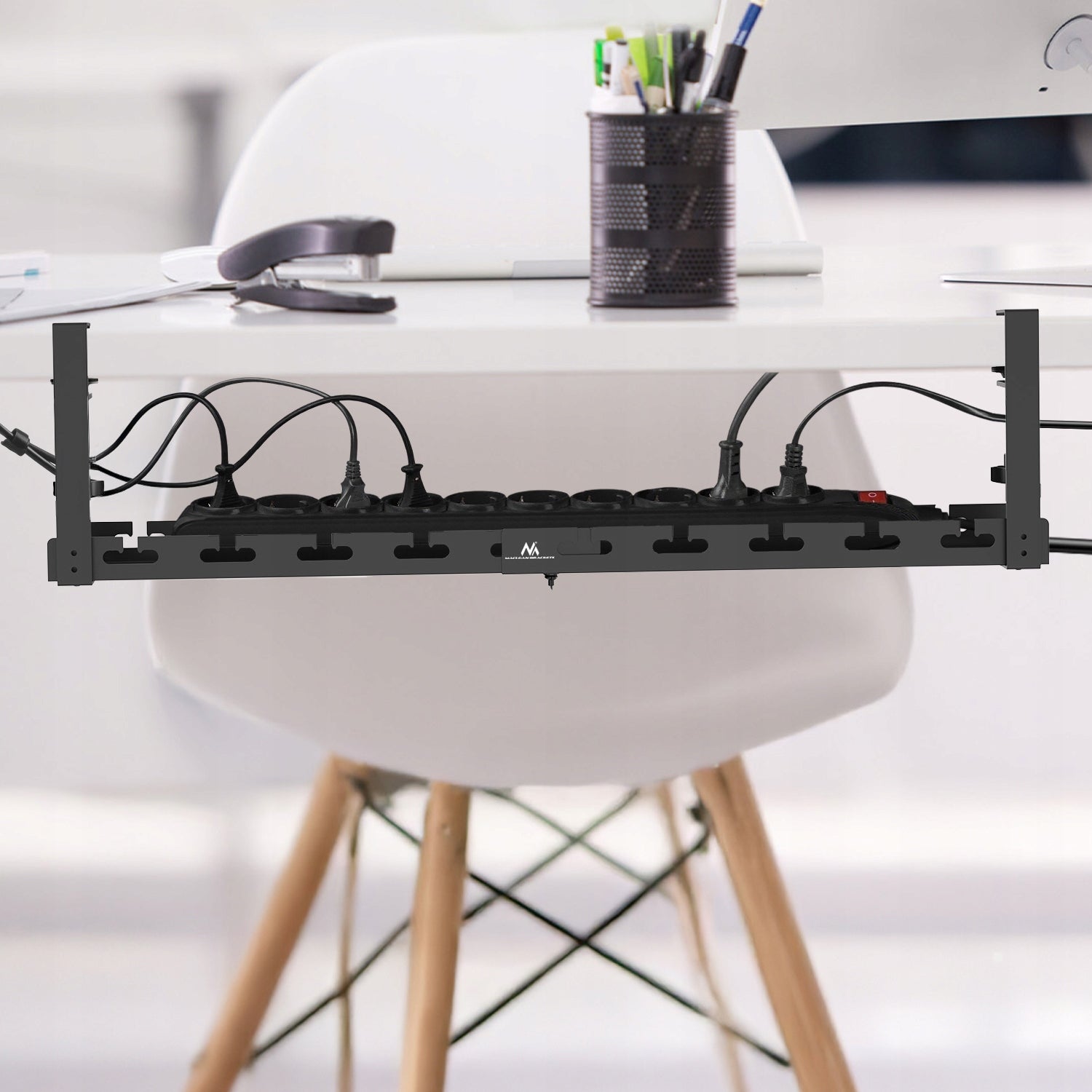 Adjustable Under Desk Organizer for Cables Universal Sliding Strip Product weight with unit packaging 1.371 kg