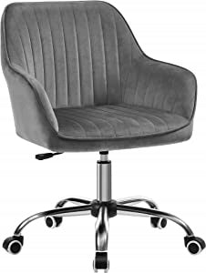 Adjustable Velvet Swivel Office Chair