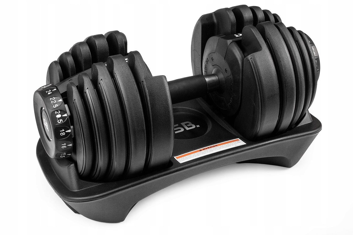 Adjustable dumbbell 2,5kg - 24kg with base DUMBBELL weight Rubberized dumbbell