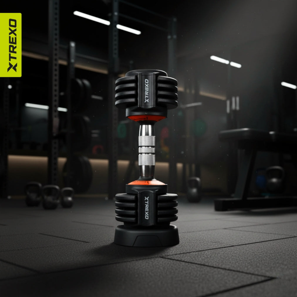 Adjustable dumbbell set XTREXO 2x5,75kg black 11,5kg FOR EXERCISE SOLID Manufacturer code TXO-B4W017