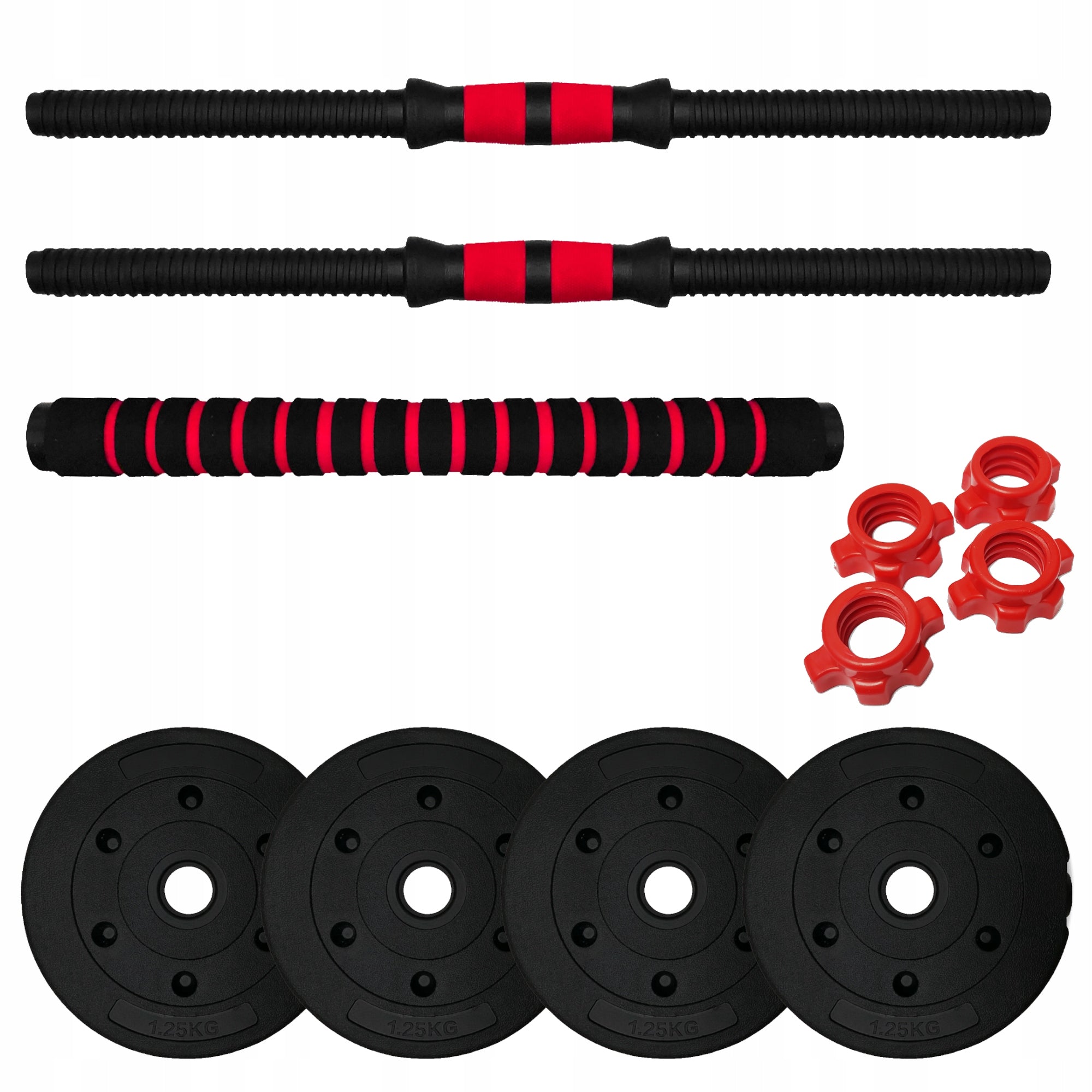 Adjustable dumbbells 2x5 kg set 10kg with connector griffins plates load Manufacturer code Hantle bitumiczne 2x5 kg plus łącznik