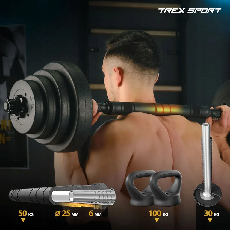 Adjustable dumbbells 40kg dumbbell set 2x20kg kettlebell neck Trex Sport Weight 2x 20 kg