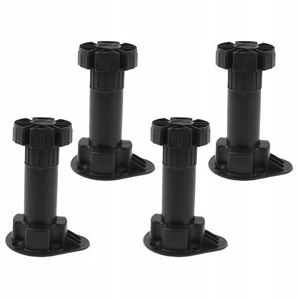 Adjustable feet for cabinets -black 100-140mm 4pcs Color black