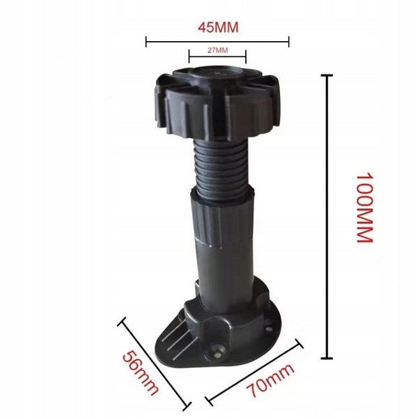 Adjustable feet for cabinets -black 100-140mm 4pcs