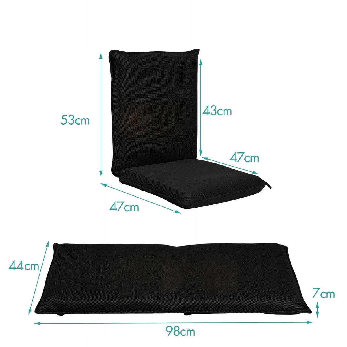 Adjustable floor chair Costway black Brand Costway
