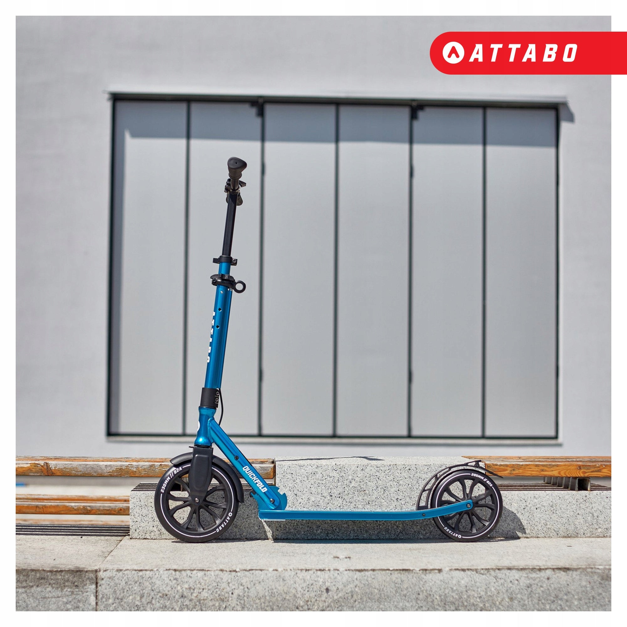 Adjustable folding scooter ATTABO for children large wheels 230mm with brake Brake yes