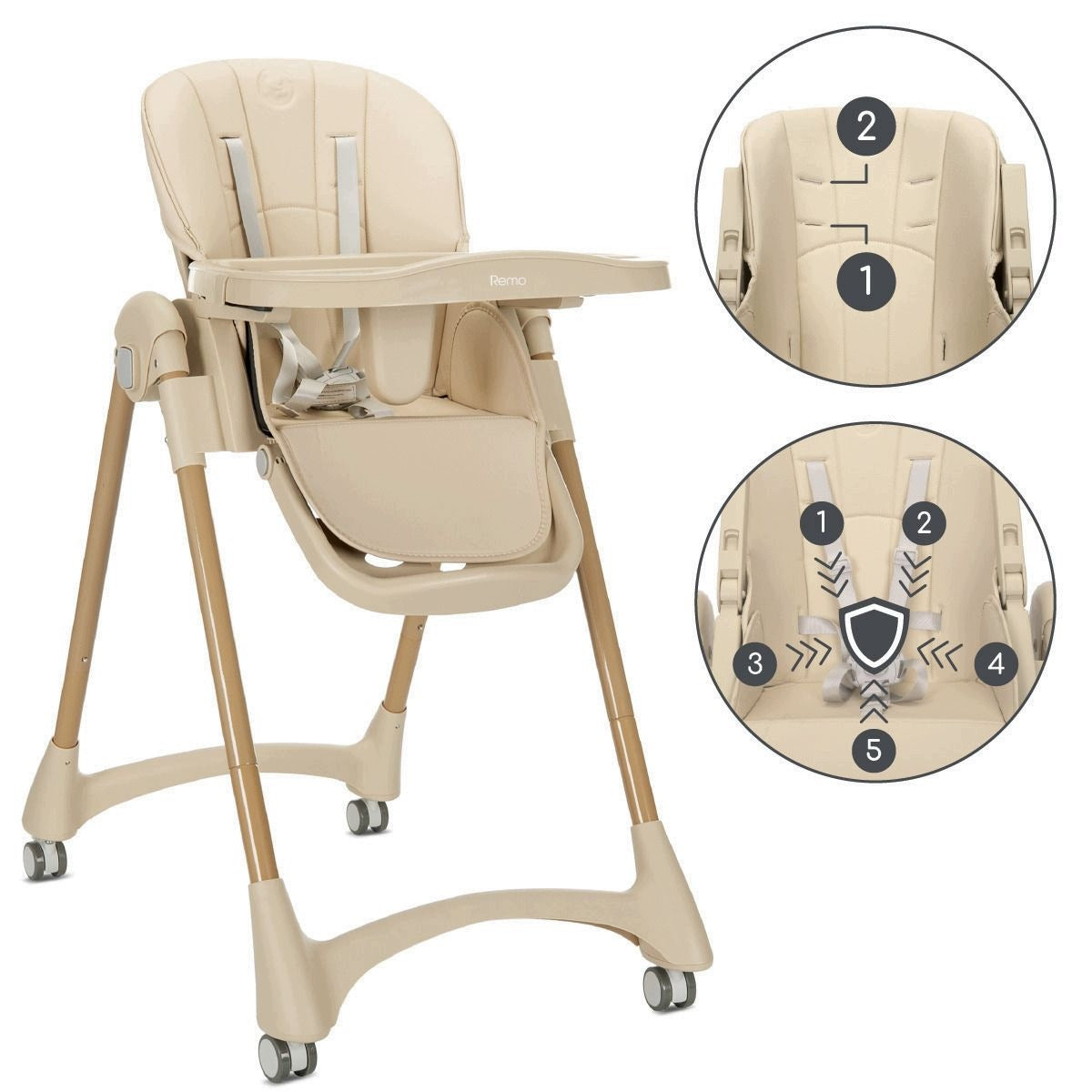 Adjustable high chair with folding tray multifunctional Lorelli Manufacturer code 10100632603