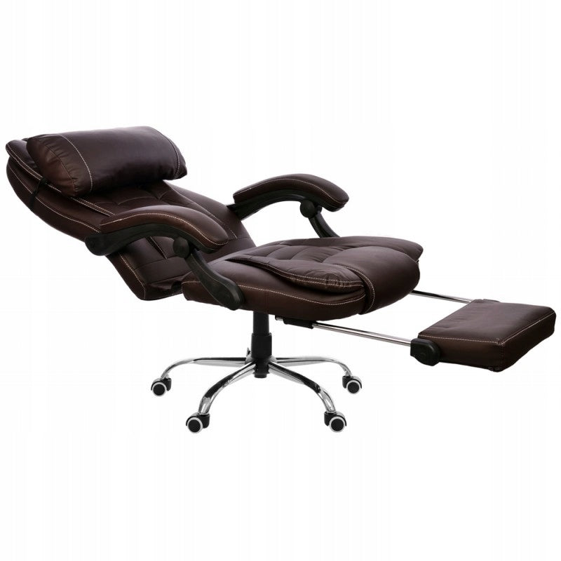 Adjustable office chair BROWN FBK03 footrest Brand Giosedio