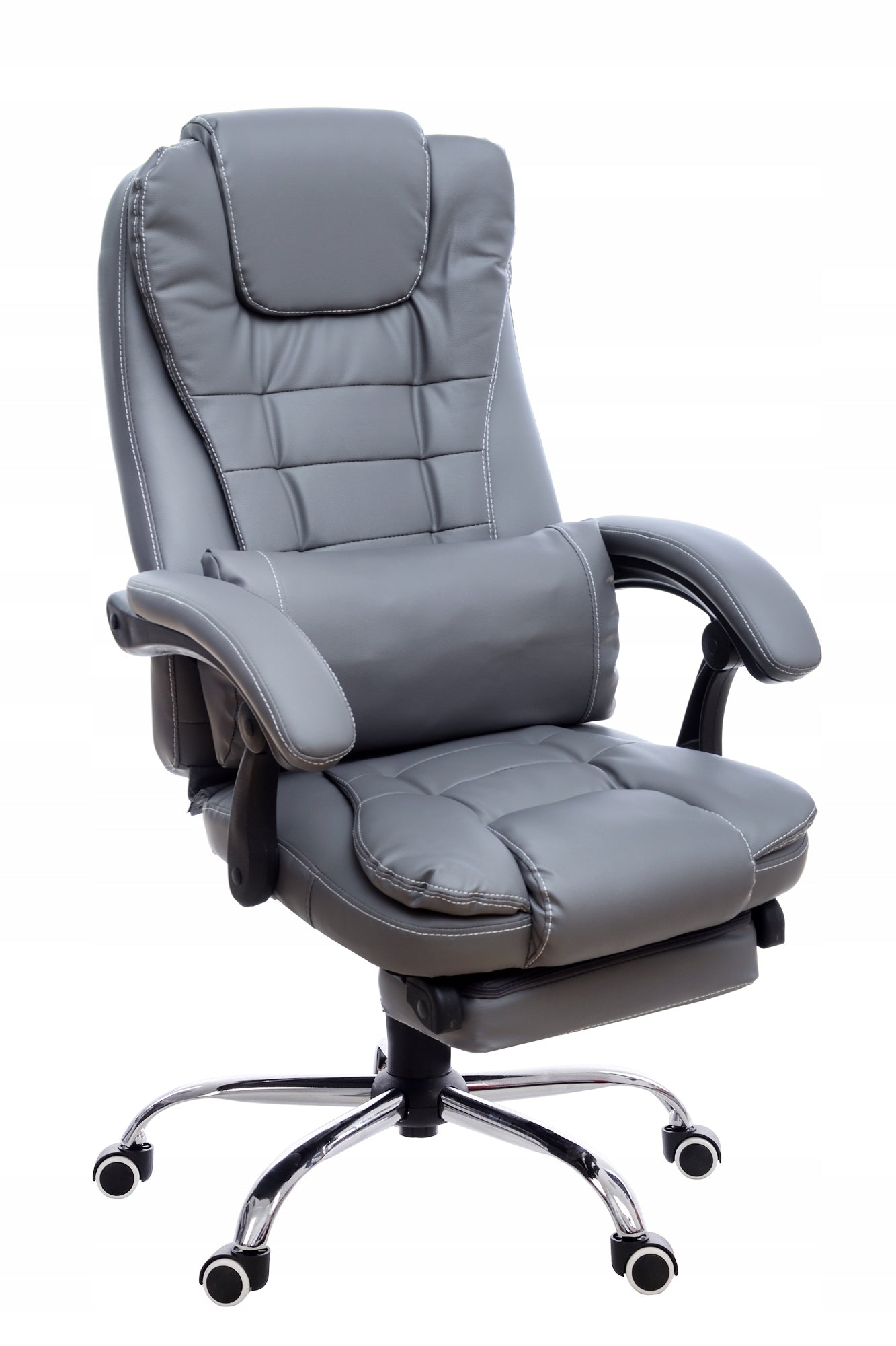 Adjustable office chair grey FBK011 with footrest EAN (GTIN) 5902751542295