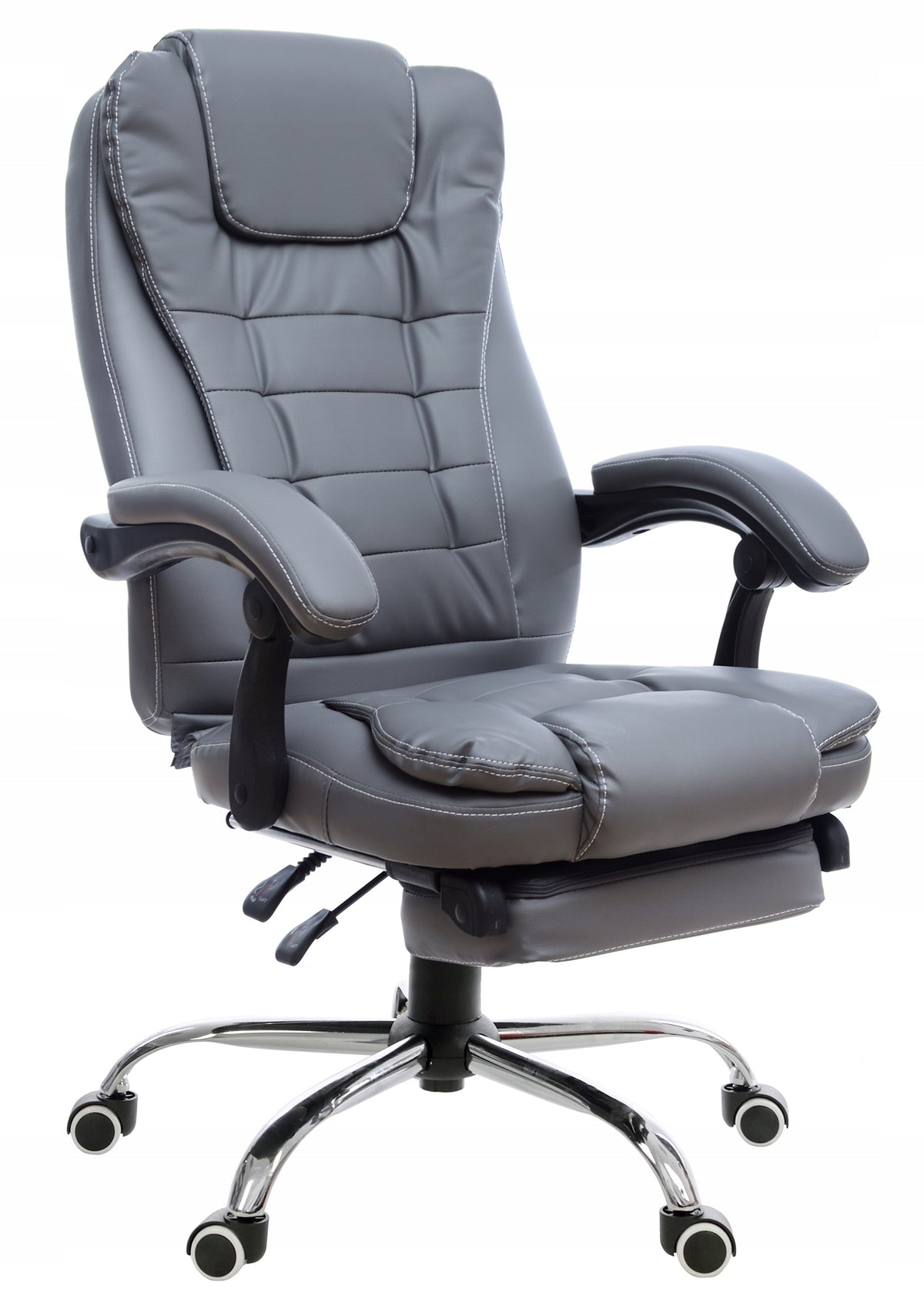 Adjustable office chair grey FBK011 with footrest