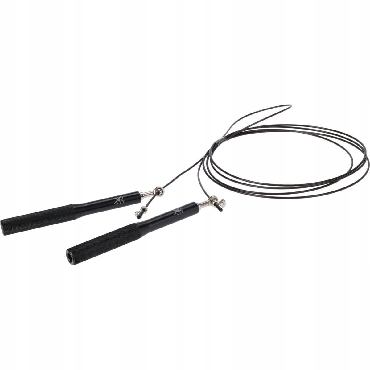 Adjustable speed jump rope with aluminium handles, length 300 cm, Color black
