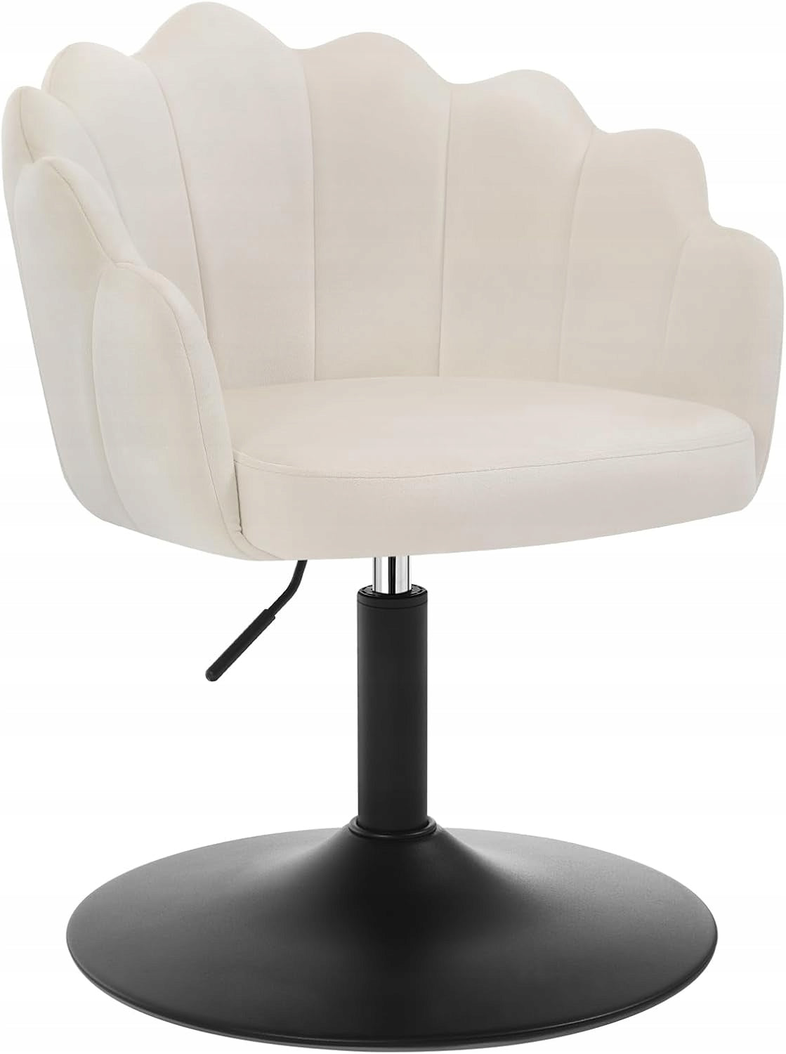 Adjustable swivel chair for dressing table Woltu cream in the shape of petals