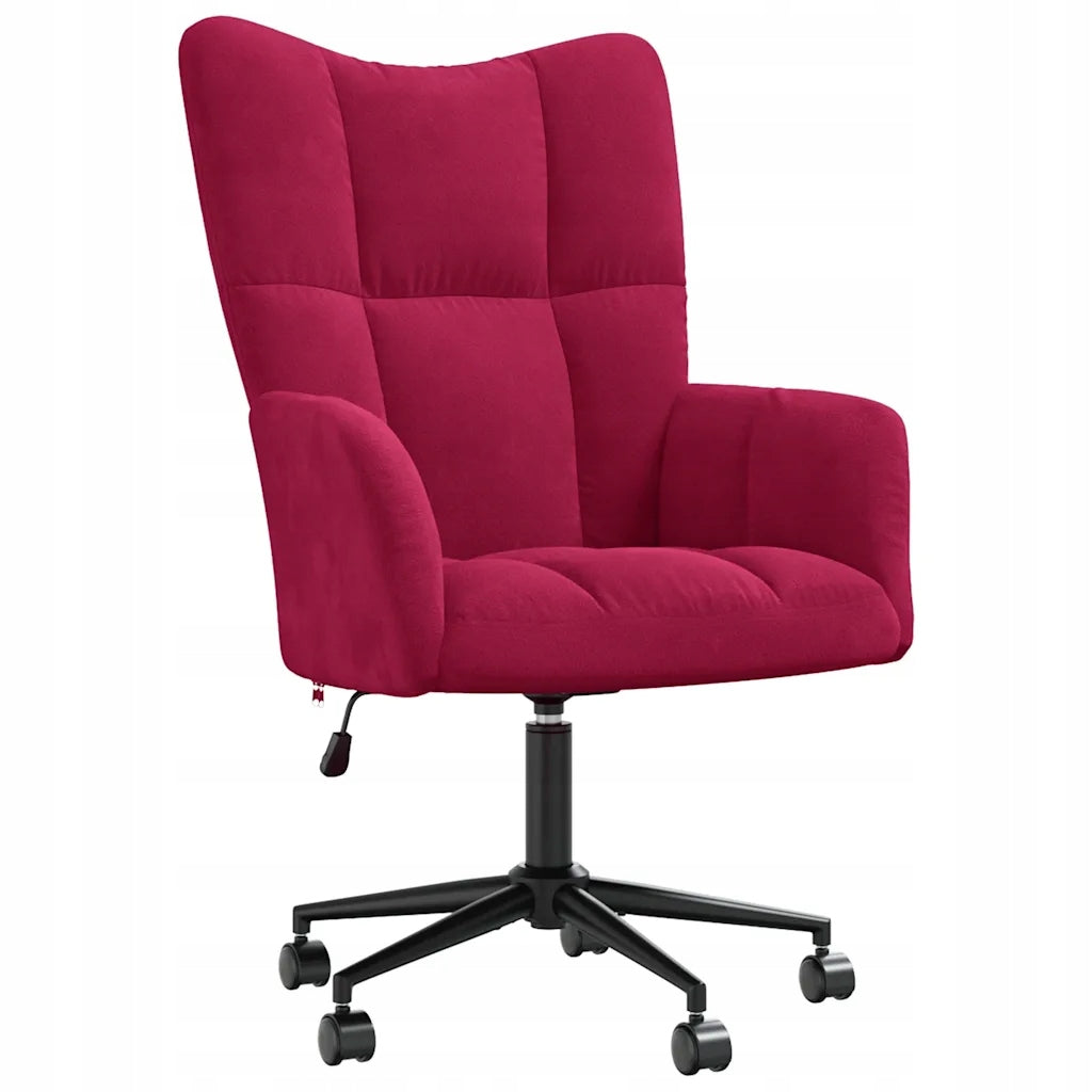 Adjustable swivel chair, wine red, 61,5 x 69 x (94,5-102) cm