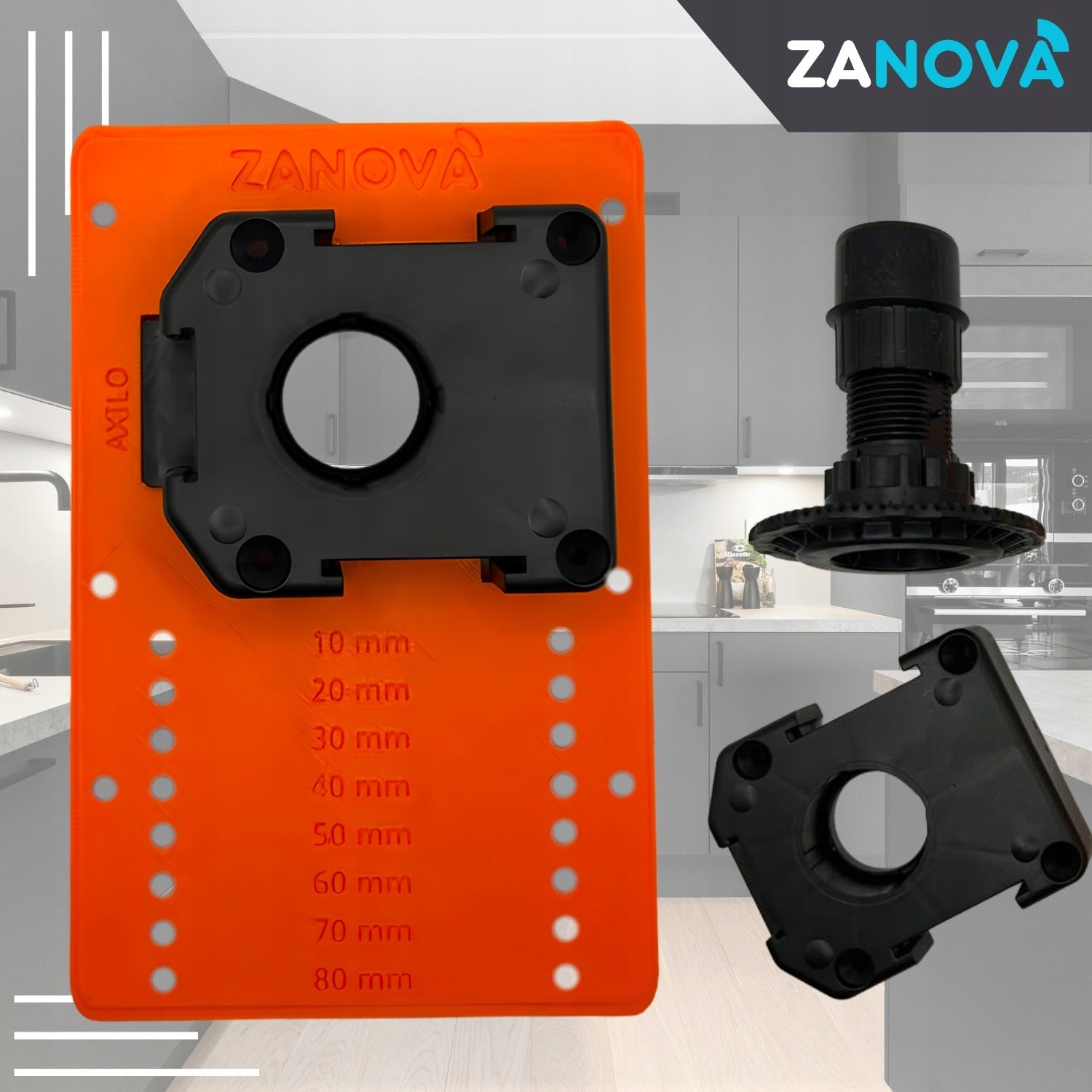 Adjustable template for mounting legs Hafele Axilo double-sided 10-80mm Brand Zanova