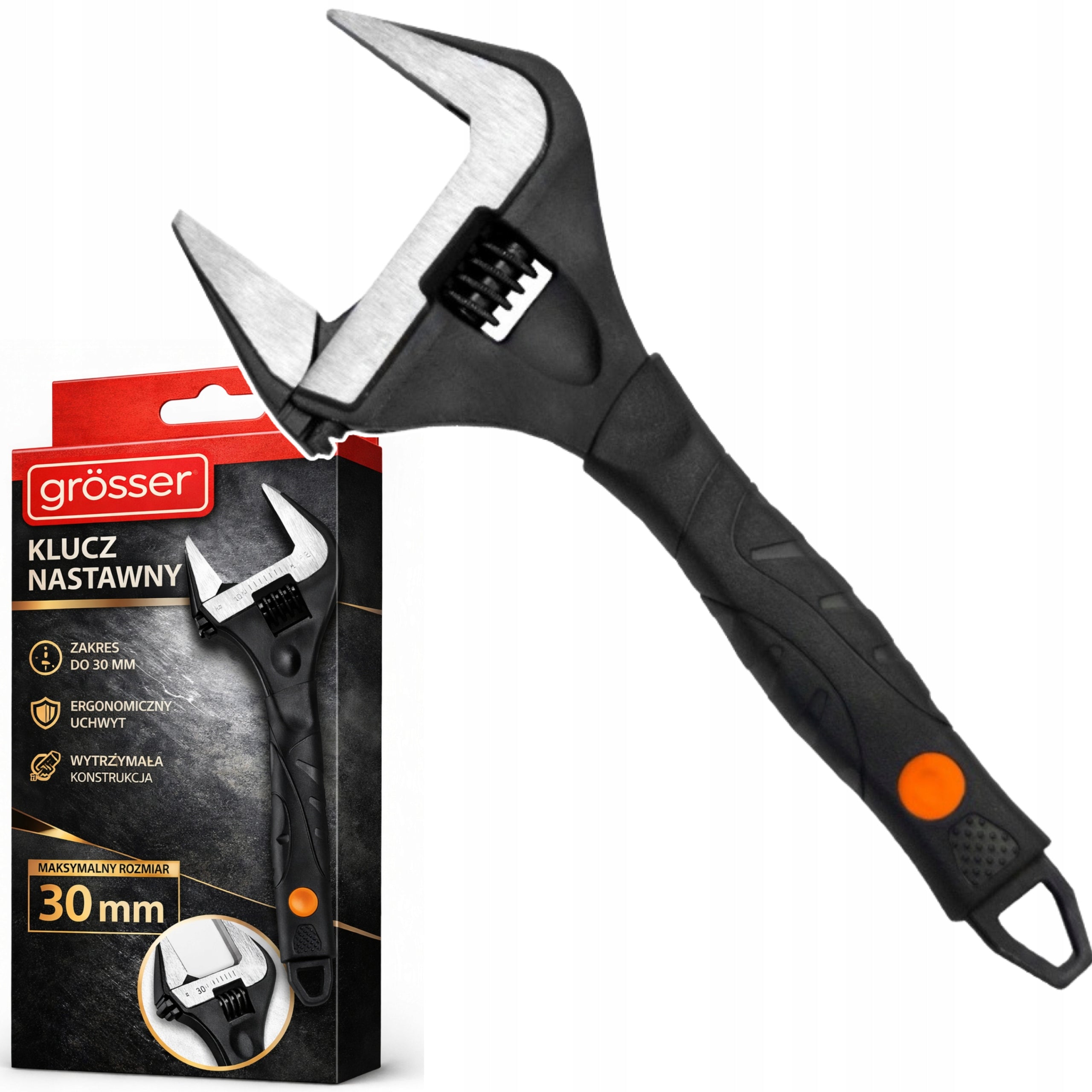 Adjustable wrench swede for screw pipes CrV 200mm 0-39mm 8' Packaging status original