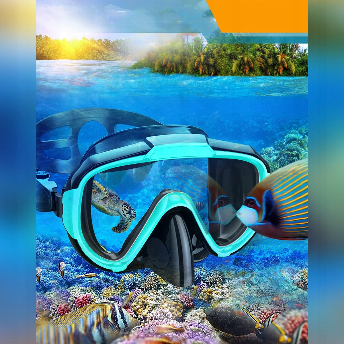 Adult Diving Set With Fins Dry Pipe 42-47 Gender unisex product