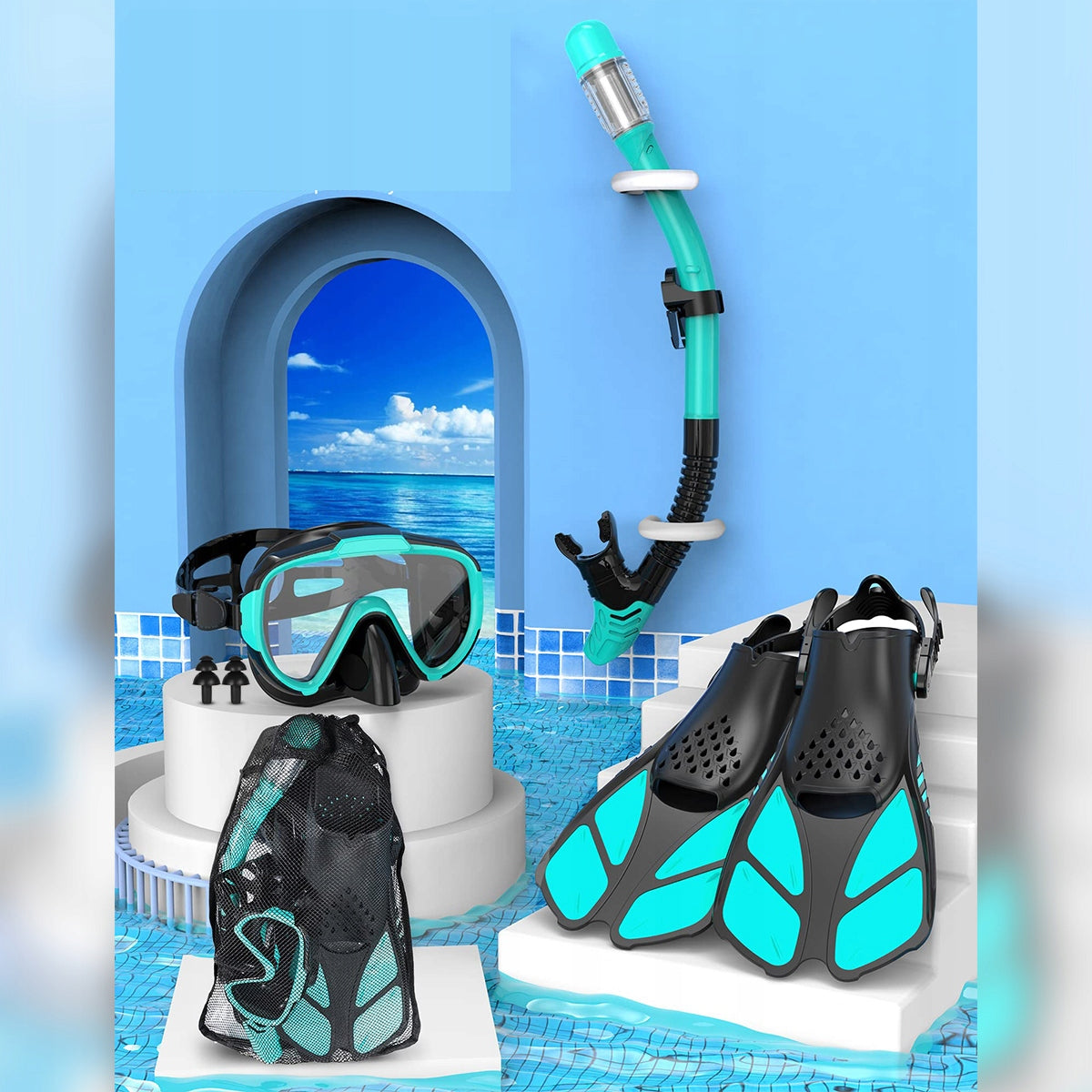 Adult Diving Set With Fins Dry Pipe 42-47 Manufacturer code 6974974885625