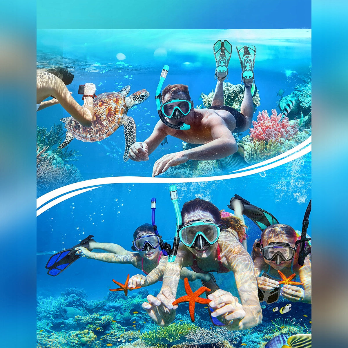 Adult Diving Set With Fins Dry Pipe 42-47 Product weight with unit packaging 1.504 kg