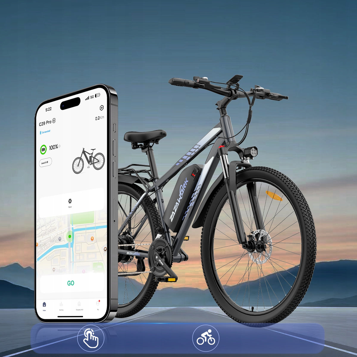Adult Electric Vehicles 1000W 48V18,6Ah 50KM/H 960WH 21-S APP Packaging status original