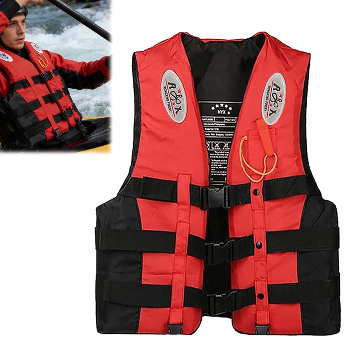 Adult Life Jacket for Boat Swimming with Whistle