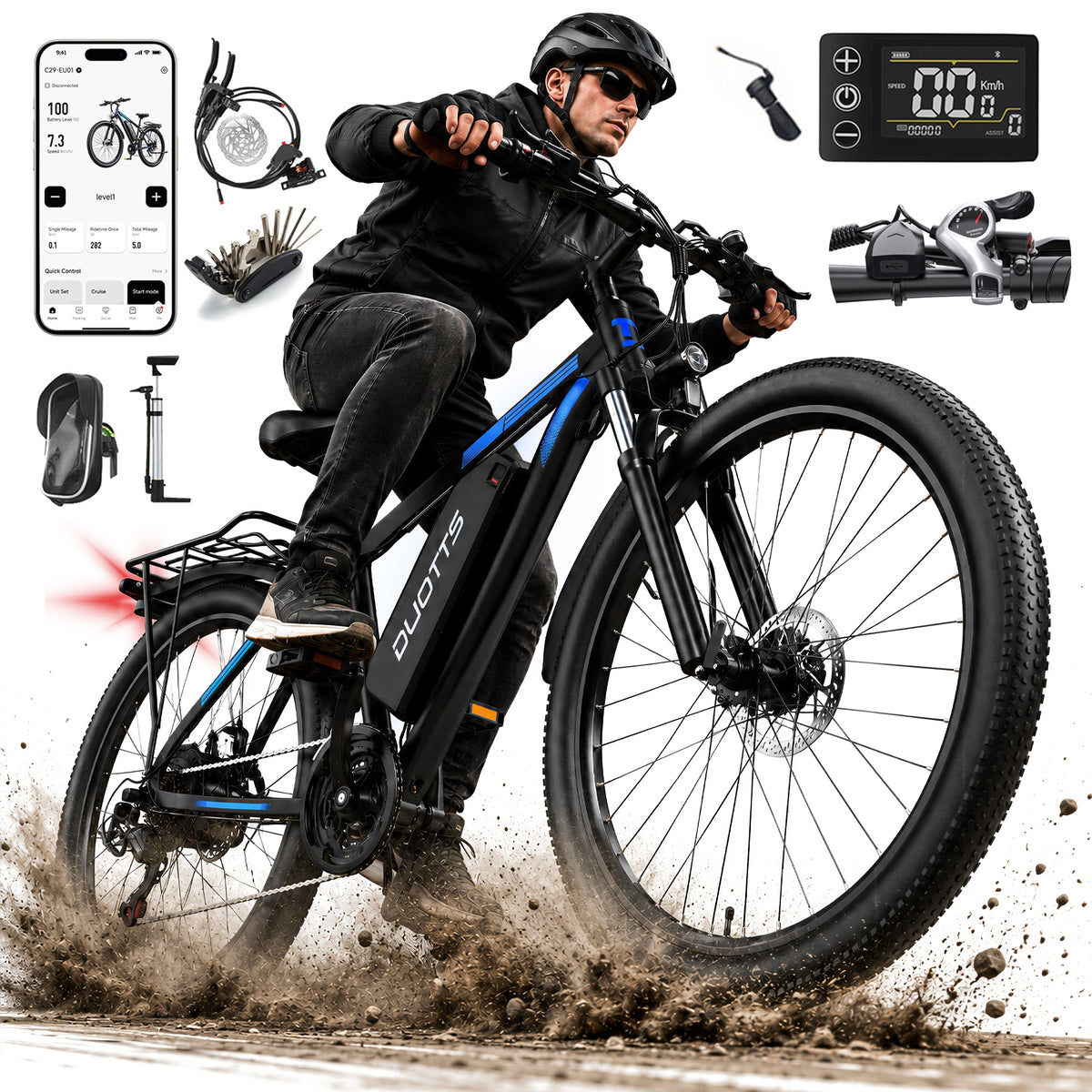 Adult Off-Road Electric Vehicle DUOTTS C29 1000W 15AH 55km/h 29"
