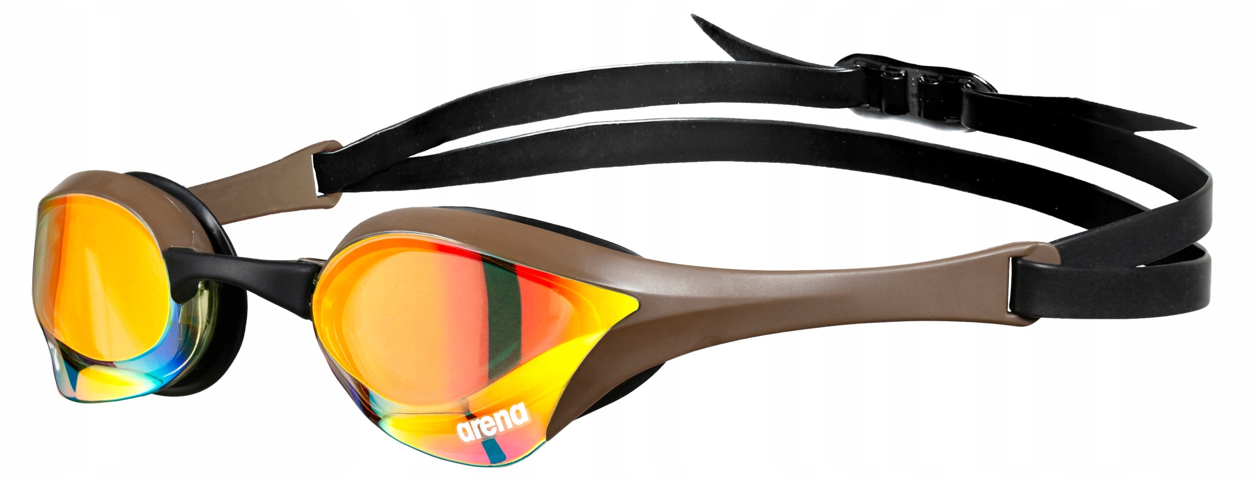 Adult Swimming Glasses Arena Cobra Ultra Swipe Mirror YELLOW-CHOCO