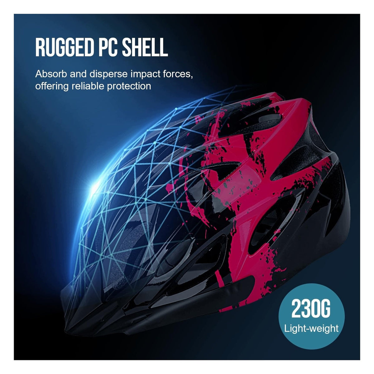 Adult bicycle helmet - With rear light - Size 57-62 cm Manufacturer Helmet