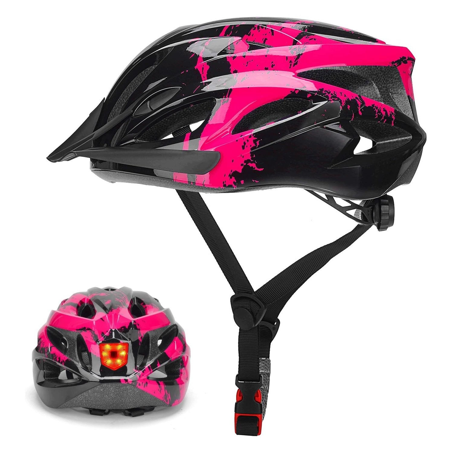 Adult bicycle helmet - With rear light - Size 57-62 cm