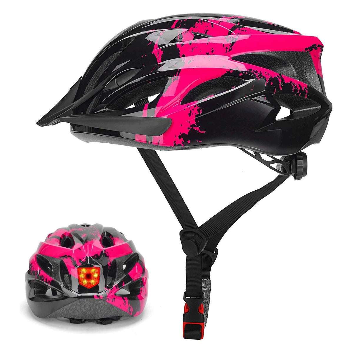 Adult bicycle helmet - With rear light - Size 57-62 cm