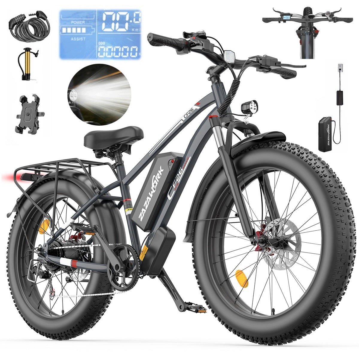 Adult electric vehicle 1500W 20AH 50KM/H 120km Off-road Shimano