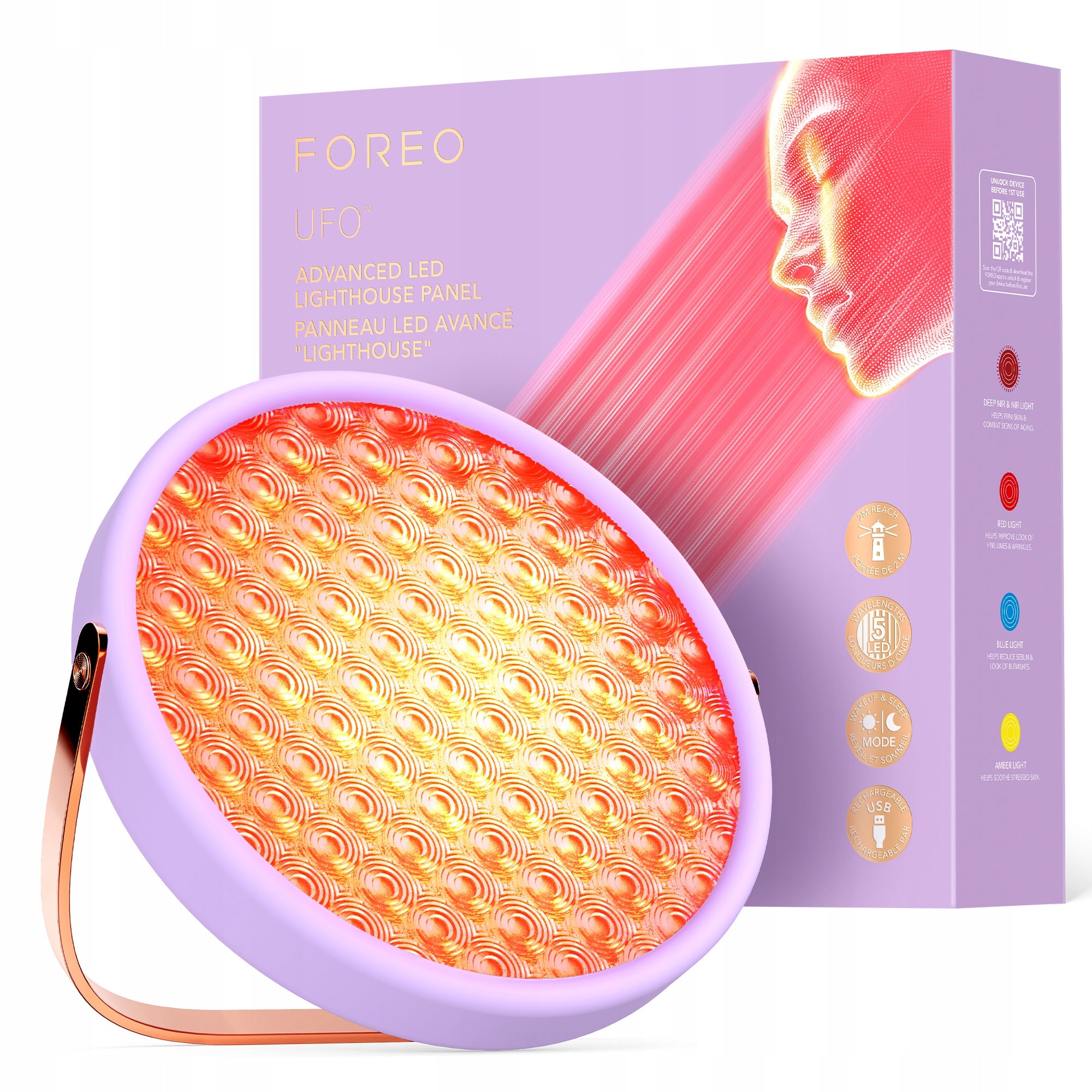Advanced UFO Lighthouse LED Light Panel Brand FOREO