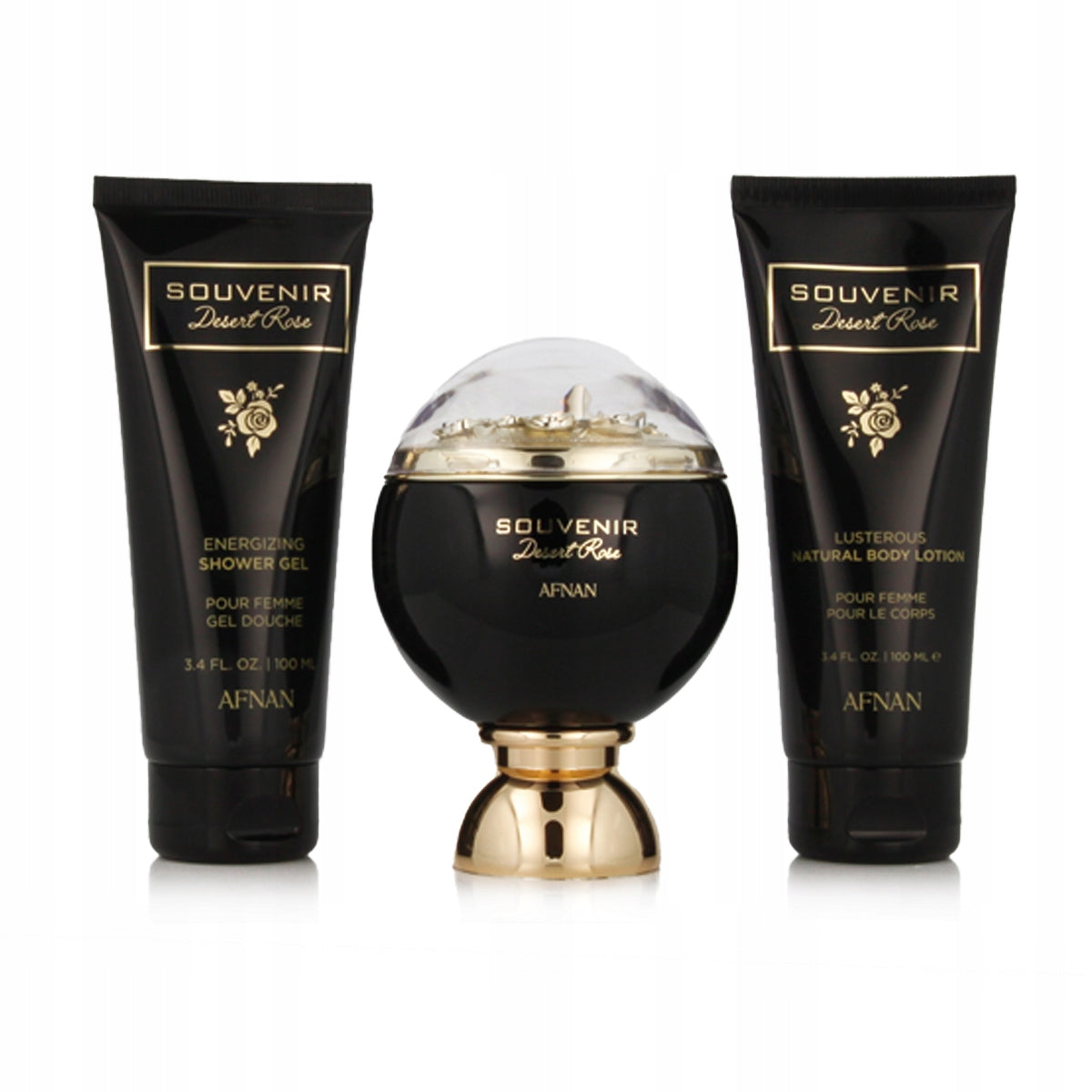 Afnan Souvenir Desert Rose EDP 100 ml + SG 100 ml + BL 100 ml