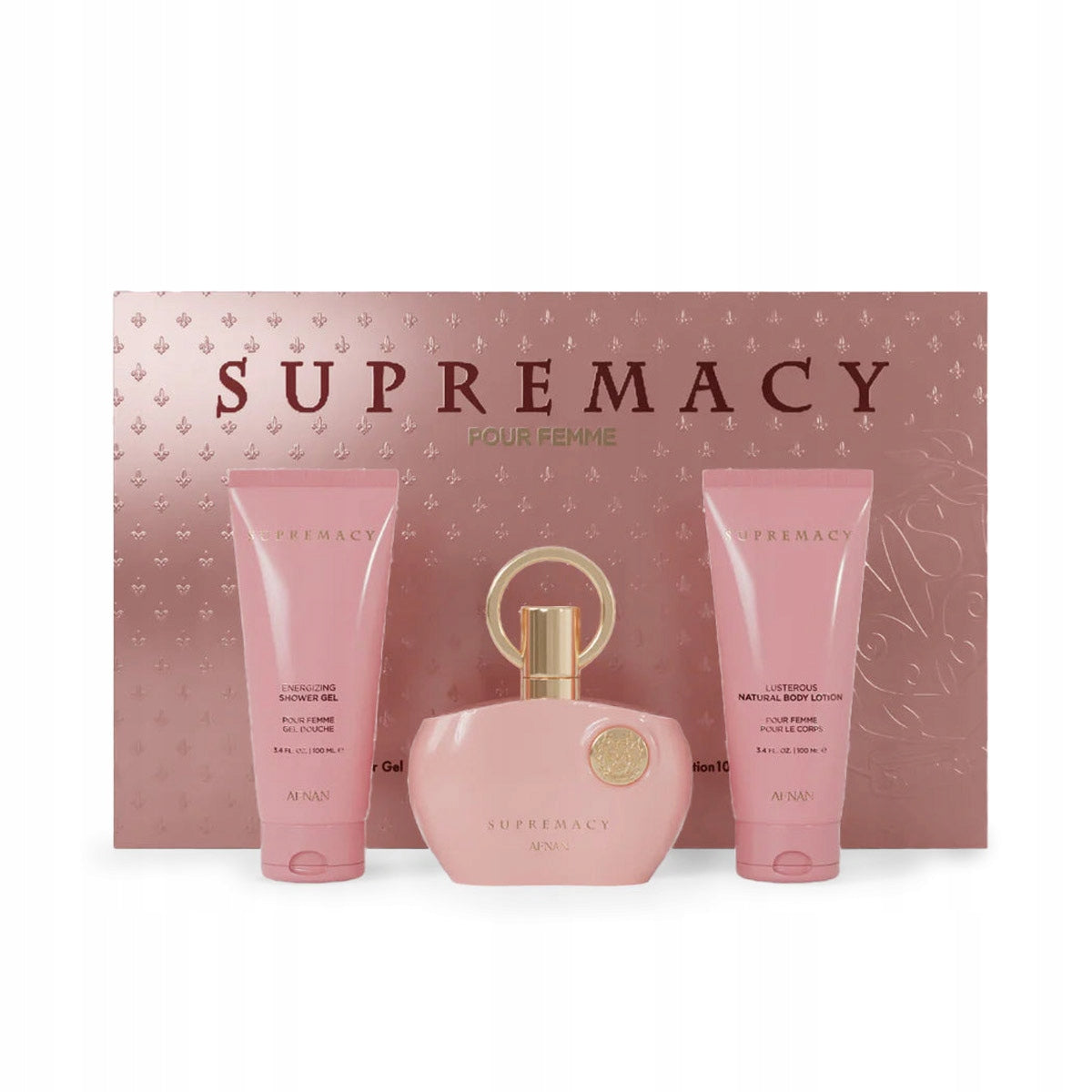 Afnan Supremacy Pink 100 ml EDP + 100 ml shower gel + 100 ml lotion