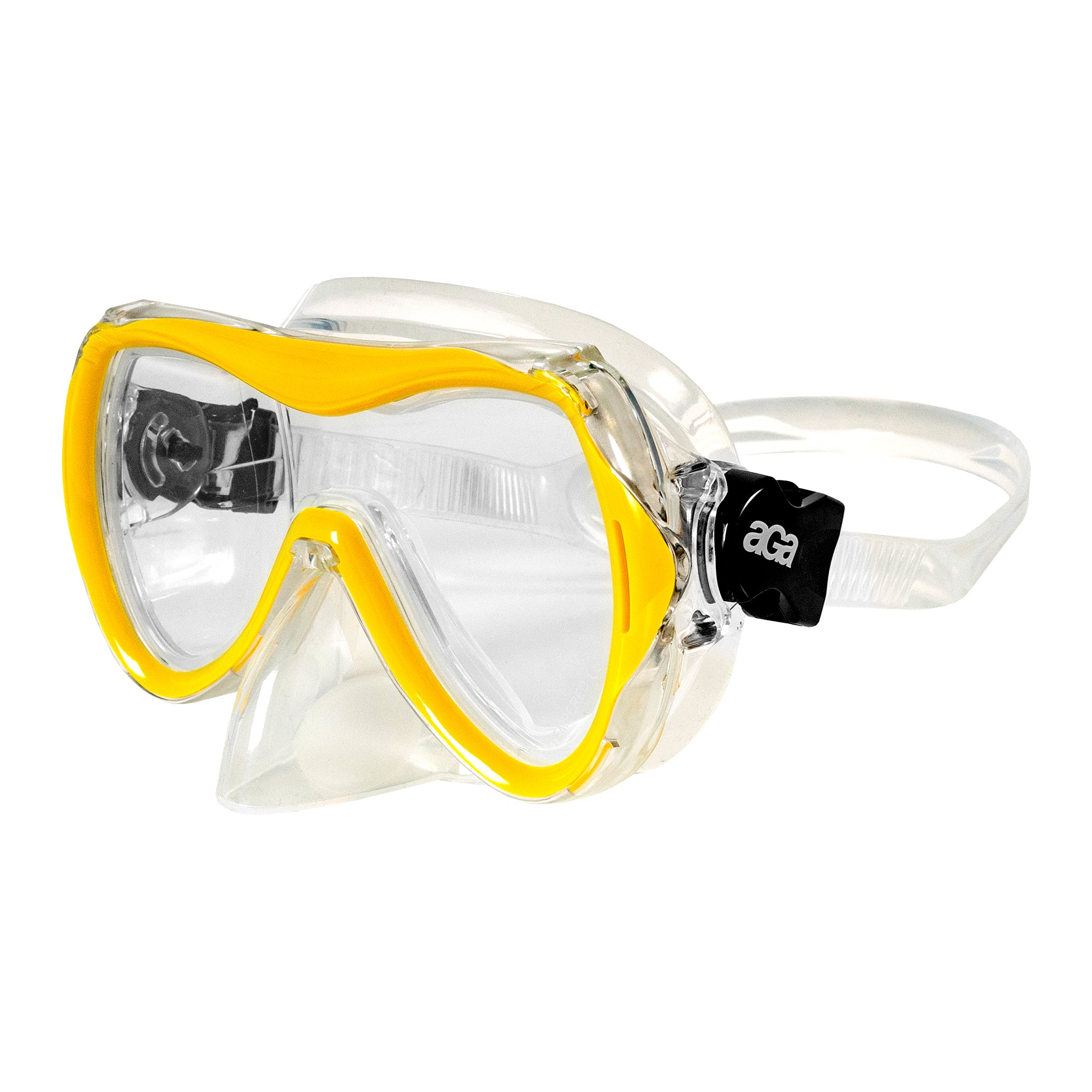 Aga Diving Set Mask Glasses with Pipe Tube Yellow Snorkeling Brand Aga
