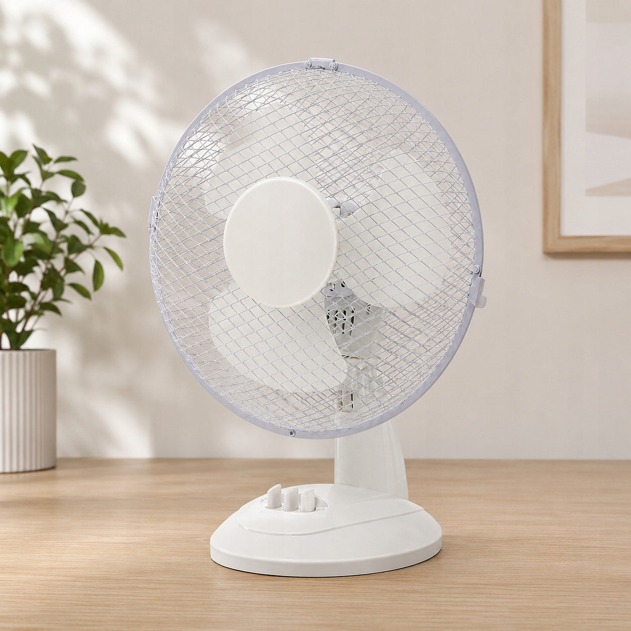 Aga Stolní ventilátor 27 cm Bílý Fan type table