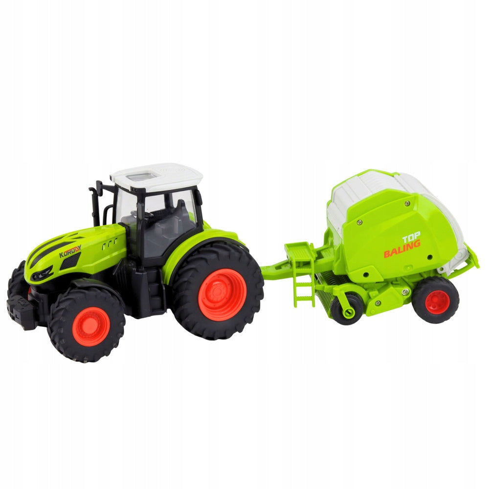 Agricultural Farm Tractor Remote Controlled RC With Bale Press 1:24 Brand LEAN Toys