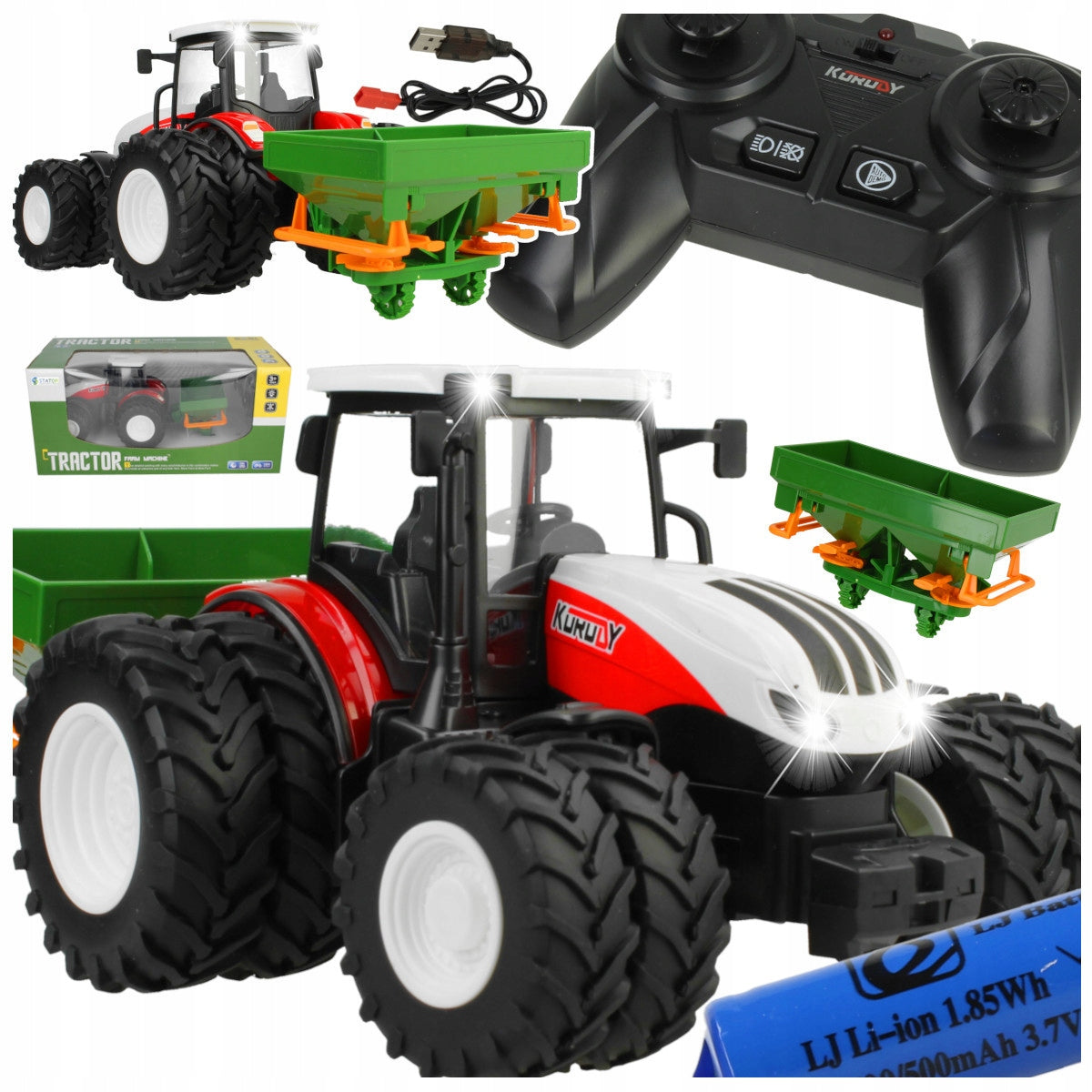 Agricultural Tractor for Children Remote Controlled with Fertilizer Spreader R/C Character/Title other